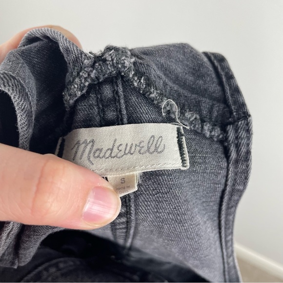 Madewell Faded Black Tall Skinny Denim Overalls Size Small - Picture 6 of 8